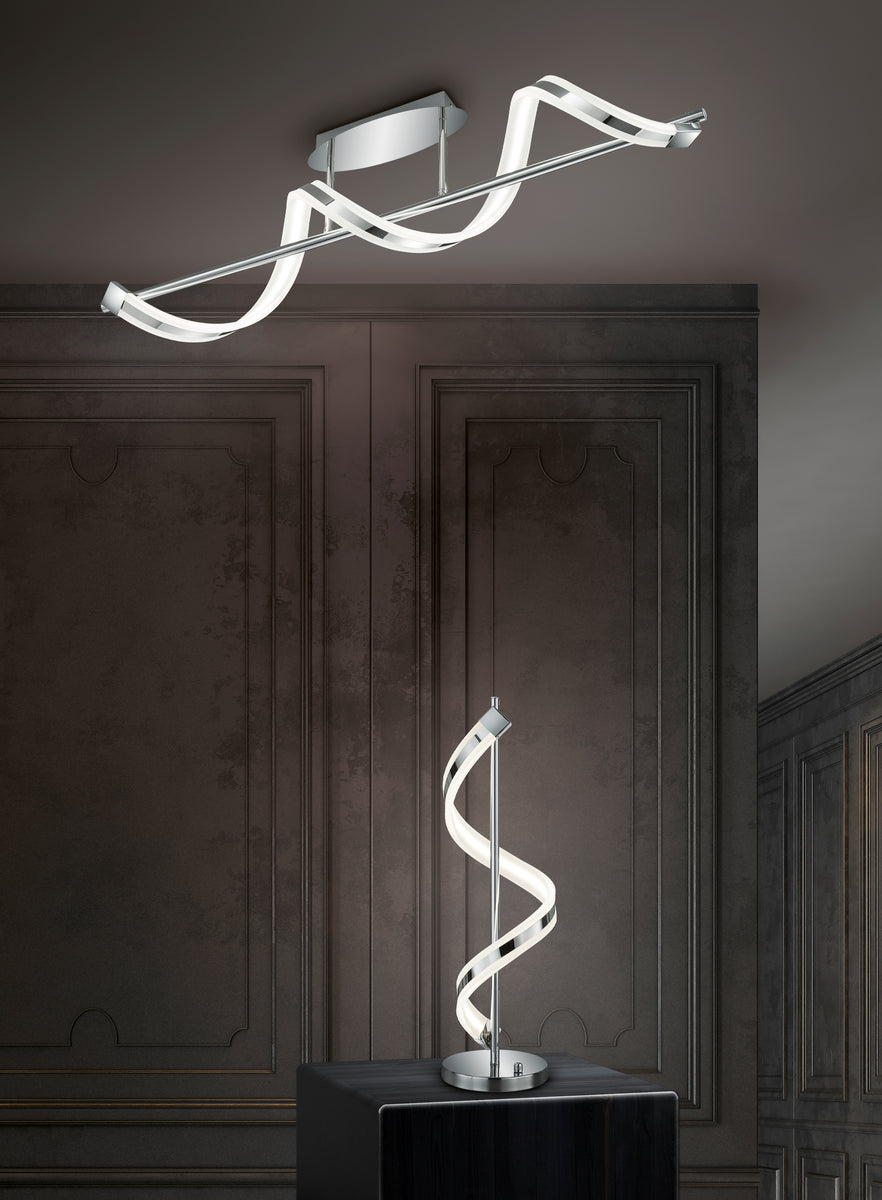 LED Integrated Semi Flush fitting, finished in Chrome (1542SYD67291010 ...