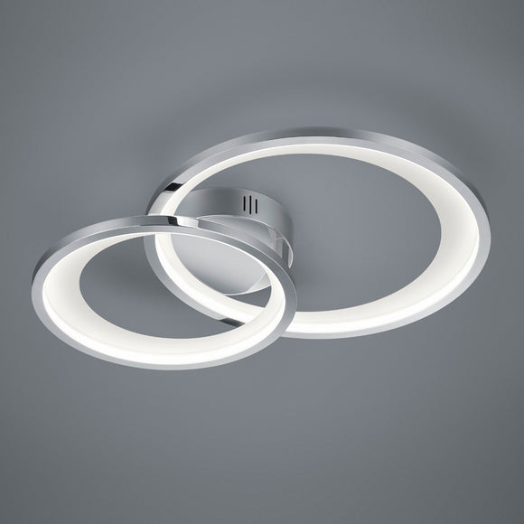 LED Integrated Flush Chrome Ceiling Lamp (1542GRA673810206)