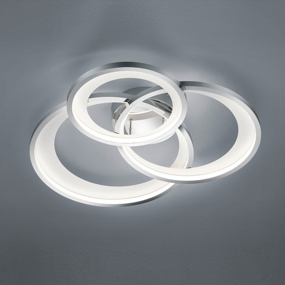 LED Integrated Flush Chrome Ceiling Lamp (1542GRA673810306)