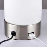 Touch Table Lamp - Brushed Nickel with Matt Opal Shade (0711DAR67517)