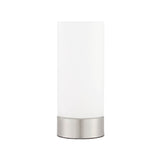 Touch Table Lamp - Brushed Nickel with Matt Opal Shade (0711DAR67517)