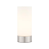 Touch Table Lamp - Brushed Nickel with Matt Opal Shade (0711DAR67517)