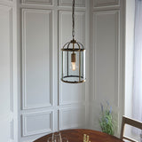1 Light Pendant in Antique Brass with Clear Glass Panels (0711LAM69454)