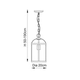 1 Light Pendant in Antique Brass with Clear Glass Panels (0711LAM69454)