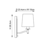 1 Light Wall Light in Matt Antique Brass with White Vintage Shade (0711ORT70246)