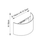 1 Light Wall Lamp - Natural Linen (White) (0711OBI70334)