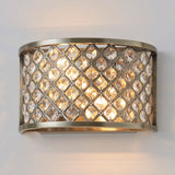 Crystal and Antique Brass Wall Light (0711HUD70559)