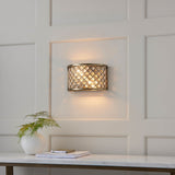 Crystal and Antique Brass Wall Light (0711HUD70559)