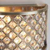 Crystal and Antique Brass Wall Light (0711HUD70559)