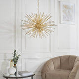 9 Light Pendant Sputnik Style - Satin Brass (0711ORT70575)