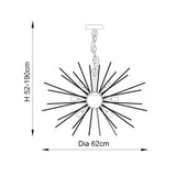 9 Light Pendant Sputnik Style - Satin Brass (0711ORT70575)