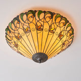 2 Light Inverted Tiffany Style Large Flush (0711JAM70706)