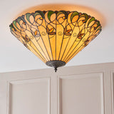 2 Light Inverted Tiffany Style Large Flush (0711JAM70706)