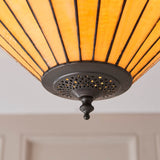 2 Light Inverted Tiffany Style Large Flush (0711JAM70706)