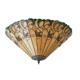 2 Light Inverted Tiffany Style Large Flush (0711JAM70706)