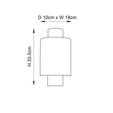 1 Light Wall Light - Hammered Aged Bronze with Natural Linen Shade (0711IND71308)