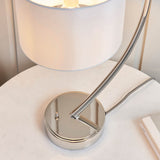 1 Light Table Lamp - Polished Bright Nickel with Vintage White Shade (0711JOS72389)