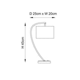 1 Light Table Lamp - Polished Bright Nickel with Vintage White Shade (0711JOS72389)