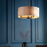 3 Light Pendant in Antique Bronze with Marble Vintage Shade (0711DAL73015)