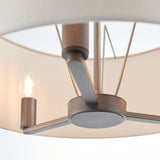 3 Light Pendant in Antique Bronze with Marble Vintage Shade (0711DAL73015)