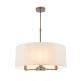 3 Light Pendant in Antique Bronze with Marble Vintage Shade (0711DAL73015)
