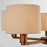 5 Light Pendant in Antique Bronze with Marble Vintage Shades (0711DAL73017)