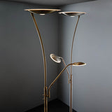LED Mother & Child Task Floor Lamp in Antique Brass (0711ALA73080)