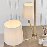 3 Light Pendant in Matt Antique Brass with White Vintage Shades (0711ORT73411)