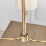 3 Light Pendant in Matt Antique Brass with White Vintage Shades (0711ORT73411)