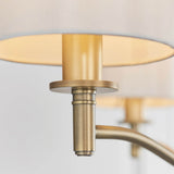 3 Light Pendant in Matt Antique Brass with White Vintage Shades (0711ORT73411)
