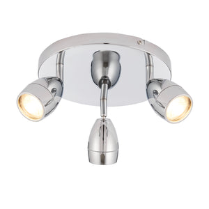 3 Light LED Bathroom Round Spotlight Chrome IP44 (0711POR73692)