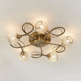 5 Light Semi Flush in Antique Brass (0711AHE73757)