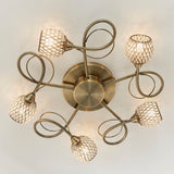 5 Light Semi Flush in Antique Brass (0711AHE73757)