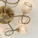 5 Light Semi Flush in Antique Brass (0711AHE73757)