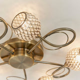 5 Light Semi Flush in Antique Brass (0711AHE73757)