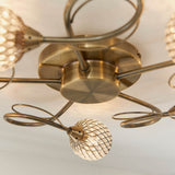5 Light Semi Flush in Antique Brass (0711AHE73757)