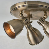 3 Light Round Spotlight in Antique Brass Plate (0711WES76279)