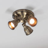 3 Light Round Spotlight in Antique Brass Plate (0711WES76279)