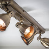 4 Light Bar Spotlight in Antique Brass Plate (0711WES76280)