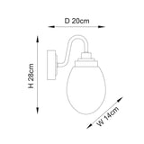 1 Light Bathroom Wall Light IP44 Polished Chrome (0711HAM76304)