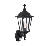Outdoor Wall Light with Photocell & PIR - Matt Black IP44 (0711BUR76548)