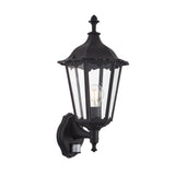 Outdoor Wall Light with Photocell & PIR - Matt Black IP44 (0711BUR76548)