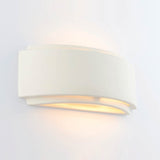 1 Light Curved White Ceramic Wall Light (0711GIA76570)