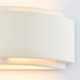 1 Light Curved White Ceramic Wall Light (0711GIA76570)