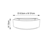 1 Light Curved White Ceramic Wall Light (0711GIA76570)