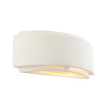 1 Light Curved White Ceramic Wall Light (0711GIA76570)