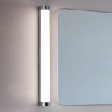 Bathroom Wall Light in Chrome with White Ribbed Glass (0711MOD76656)