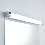 Bathroom Wall Light in Chrome with White Ribbed Glass (0711MOD76656)