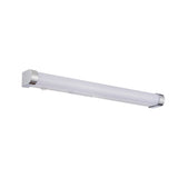 Bathroom Wall Light in Chrome with White Ribbed Glass (0711MOD76656)