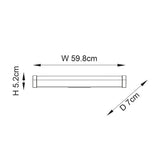 Bathroom Wall Light in Chrome with White Ribbed Glass (0711MOD76656)